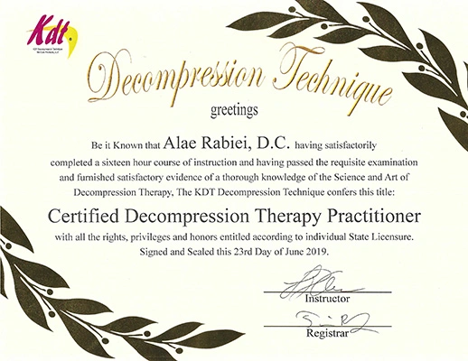 Chiropractic-Nashville-TN-Alae-Rabiei-Decompression-Certificate.webp